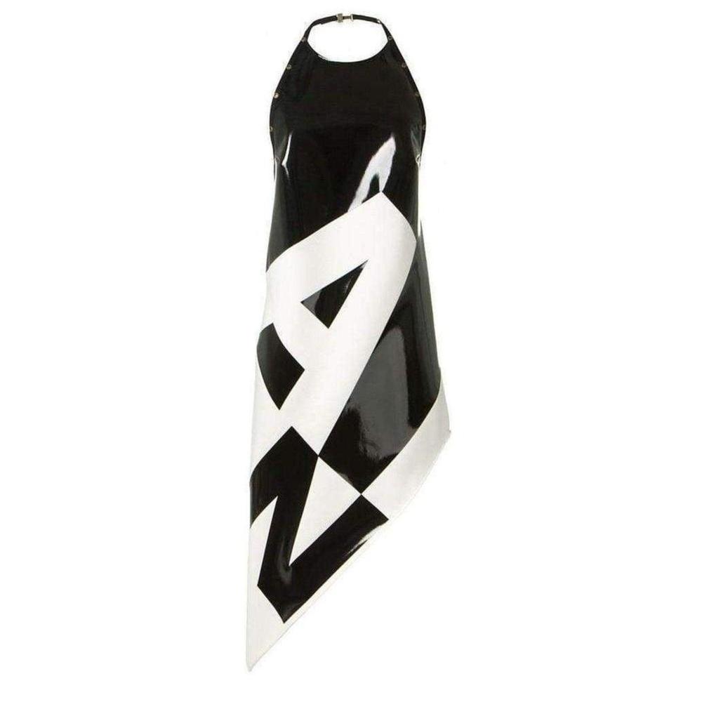 Anthony Vaccarello - Asymmetrical Coated Crepe Dress - FR 38